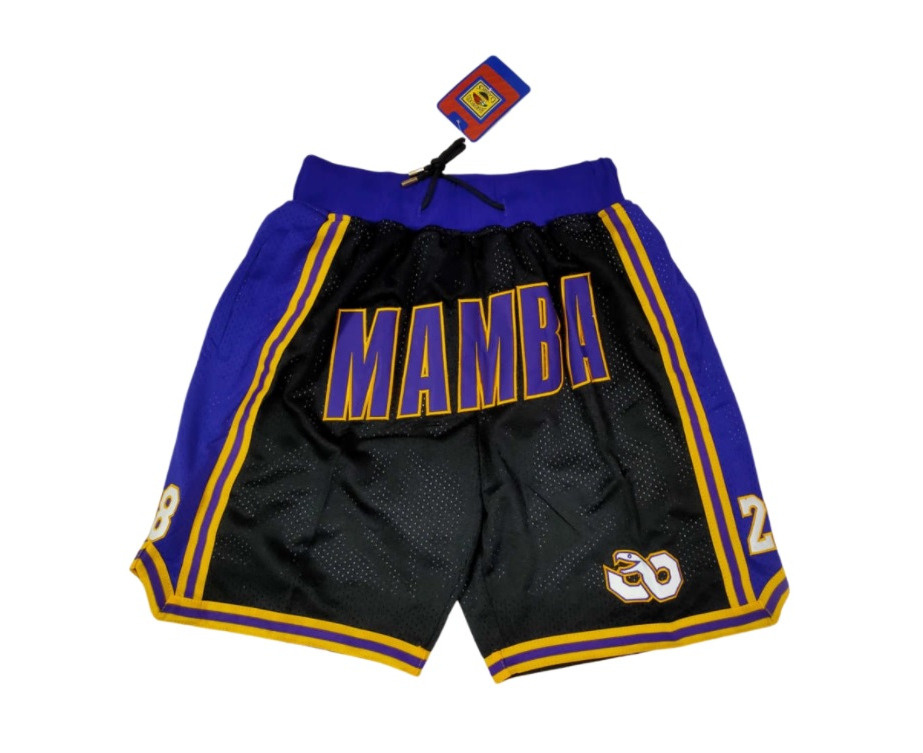 lakers front print shorts