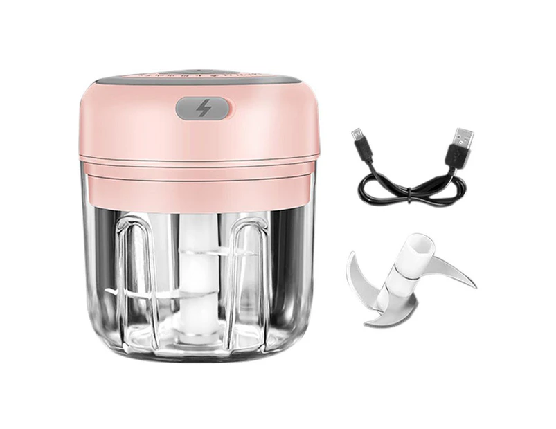 Automatic Mini Electric Food Chopper - Pink