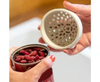 Multipurpose Mini Colander Can Jar Drainer Lid Silicone - White