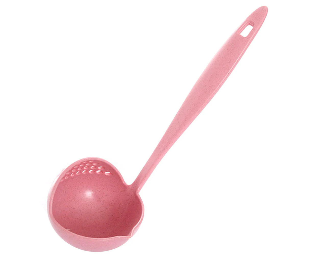 Long Handle Soup Spoon Tableware Strainer Scoop - Pink