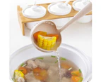 Long Handle Soup Spoon Tableware Strainer Scoop - Beige