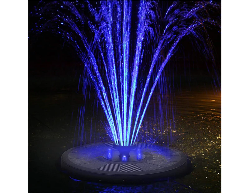 Solar Powered Water Fountain Pump with Decorative LED Lights