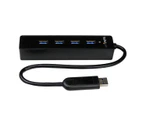 Startech Four-Port External USB 3 Hub with Integrated Cable