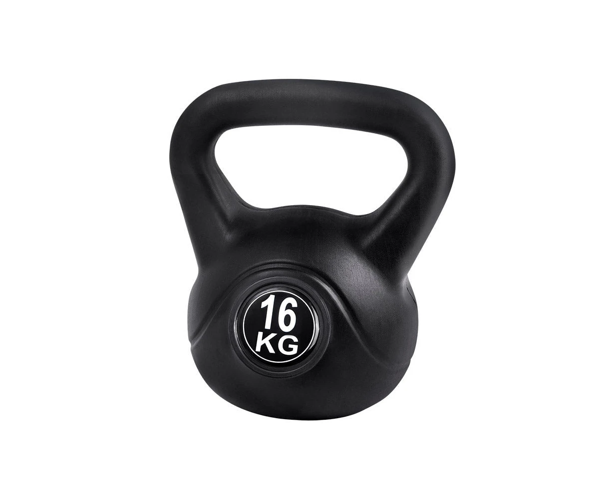 Everfit 16kg Kettlebell Set Weight Lifting Bench Dumbbells Kettle Bell Gym Home