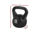 Everfit 16kg Kettlebell Set Weight Lifting Bench Dumbbells Kettle Bell Gym Home