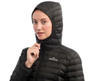 Kathmandu Heli Women Longline Down Puffer Hooded Jacket Warm Outdoor Winter Coat  Women's  Basic Jacket - Black