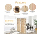 Giantex 4-Panel Room Divider Pegboard Display 152cm Tall Folding Privacy Screen for Retail Home Decoration,Natural