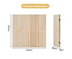 Giantex 4-Panel Room Divider Pegboard Display 152cm Tall Folding Privacy Screen for Retail Home Decoration,Natural