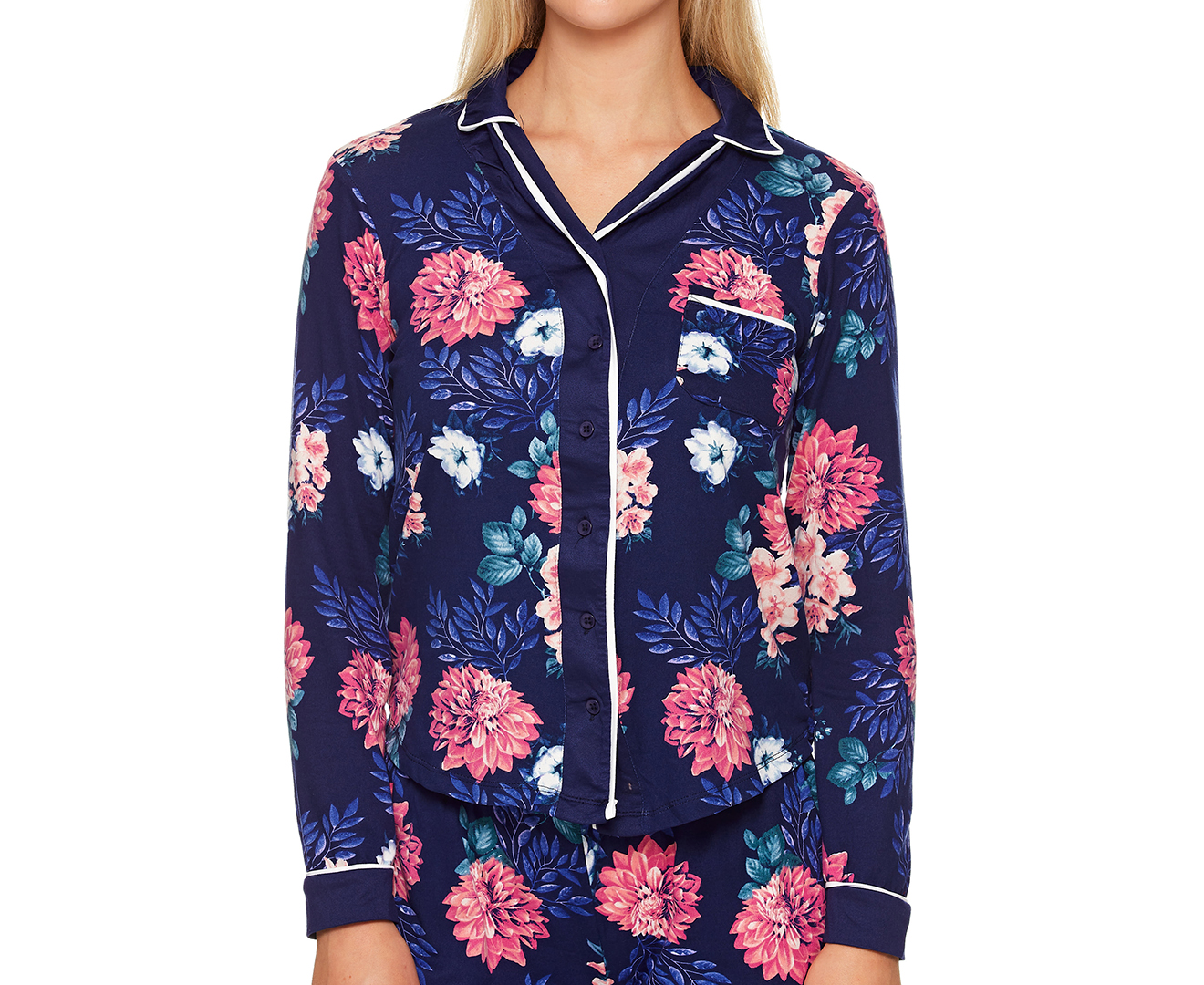 Ladies Long Sleeve Satin Pyjamas Set Silk Nightwear Soft Sleepwear Suit -  Purple