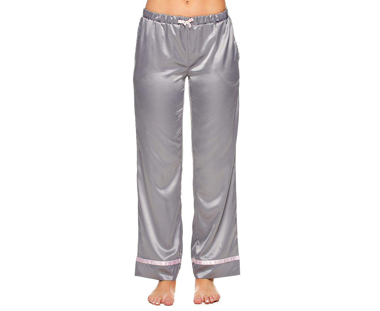 Nanette Lepore Women's Satin Long Sleepwear Set - Dark Grey