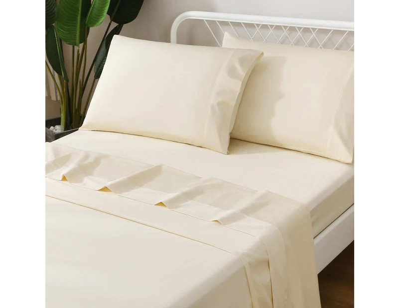 TEXLINK 500TC Luxury Cotton Sheet Set - Cream