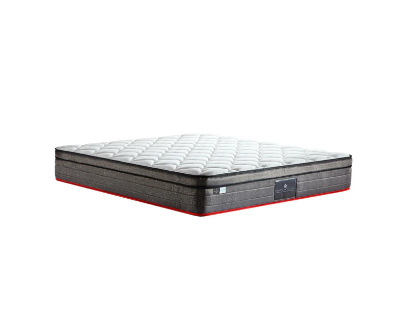 Kingston Slumber QUEEN Size Mattress Firm Bed Euro Top Memory Foam Pocket Spring Bedding 33CM