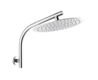 Round 300mm ABS Rainfall Shower Head Stainless steel Shower Arm Gooseneck Wall Mounted Chrome silver