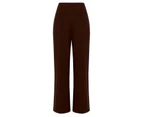 Millers Wide Leg Brushed Pants - Womens - Chocolate