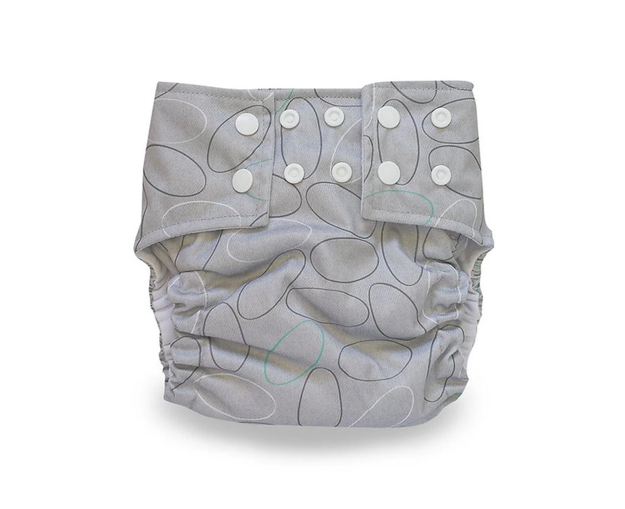 Cloth Nappy & Bamboo Liner (Pebbles)