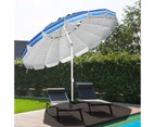 Costway 2.45M Outdoor Beach Umbrella Potable Tilting Sun Shade Parasol Shelter Canopy Oxford Fabric Garden Patio Picnic