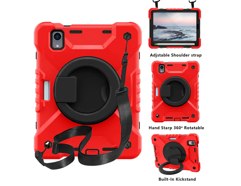 KRS Hybrid Case Compatible with iPad Mini 6 8.3 inch 2021-Red