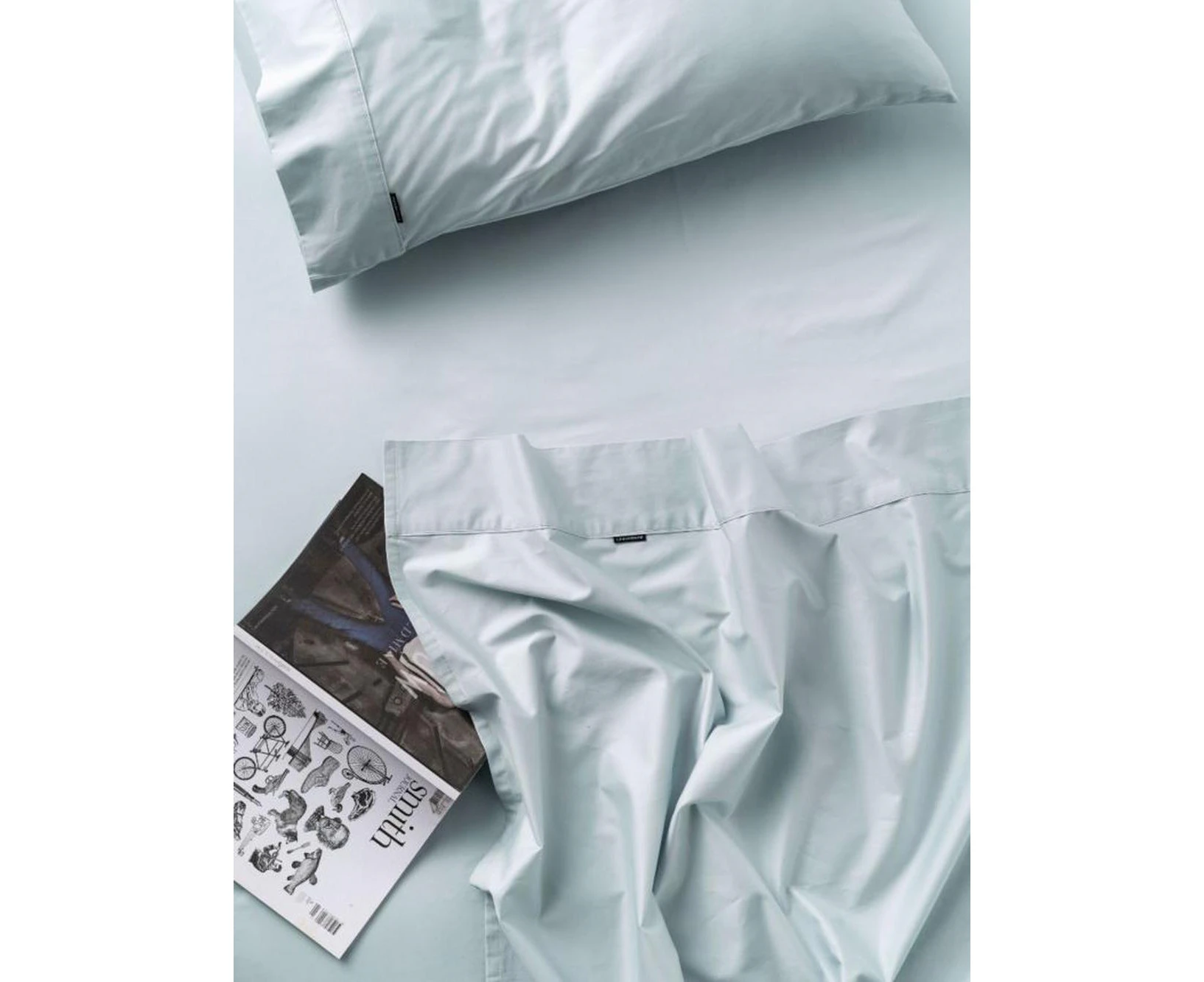 Augusta Fitted Sheet (Pale Blue) - Queen