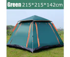 3-4 Person 350KG Family Large Automatic Camping Tent Breathable Waterproof Windproof Tent for Hiking Beach Camping Green