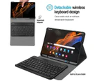 For Samsung Galaxy Tab S8 Ultra SM-X900 X906 With Pencil Holder Wireless Bluetooth Keyboard Case Leather Smart Cover (Black)
