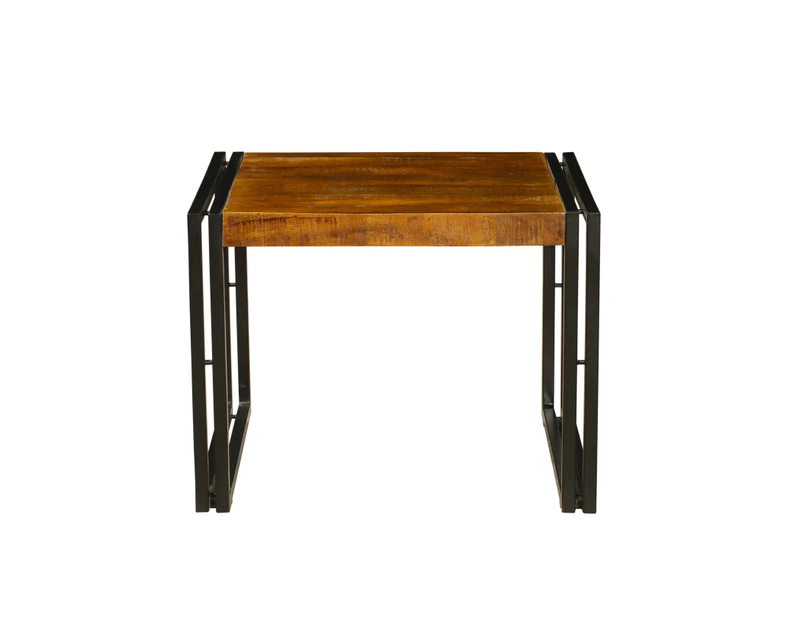 Astra Natural & Black Small Wooden Coffee Table - 60cm