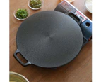SOGA Dual Burners Cooktop Stove 30cm Cast Iron Skillet and 34cm Induction Crepe Pan Cookware