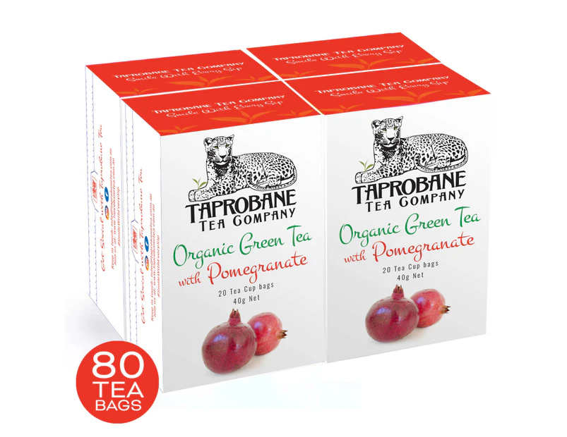 Organic Green Tea with Pomegranate x 4 Cartons