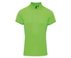 Premier Womens Coolchecker Short Sleeve Pique Polo T-Shirt (Neon Green) - RW4402
