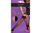 Silky Womens Scarlet Backseam Stockings (1 Pair) (Nude/Black) - LW218