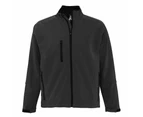 SOLS Mens Relax Soft Shell Jacket (Breathable, Windproof And Water Resistant) (Charcoal) - PC347