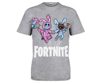 Fortnite Childrens/Kids Bunny Trouble Short Sleeve T-Shirt (Grey) - PG146