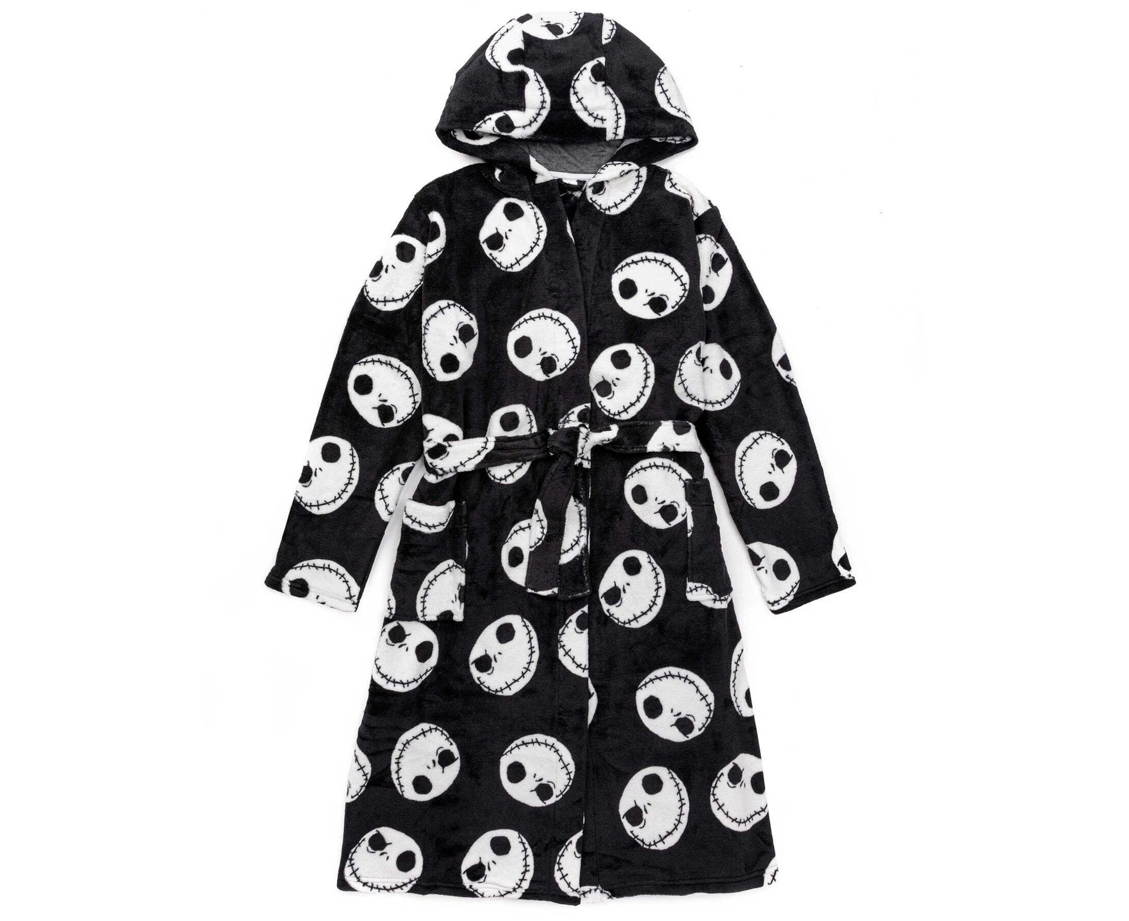 Nightmare Before Christmas Mens Jack Skellington Dressing Gown (Black/White) - NS6721