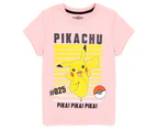 Pokemon Girls Pikachu T-Shirt (Pink) - NS6663