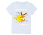 Pokemon Girls Eevee Pikachu T-Shirt (Blue/Yellow/Orange) - NS6696