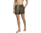 Build Your Brand Mens Swim Shorts (Olive) - RW8372