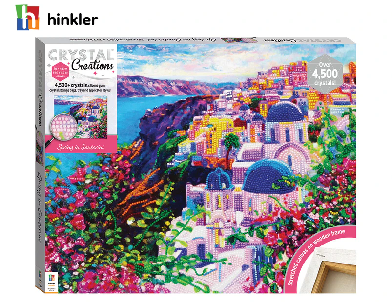 Hinkler Crystal Creations Craft Canvas Kit - Spring In Santorini