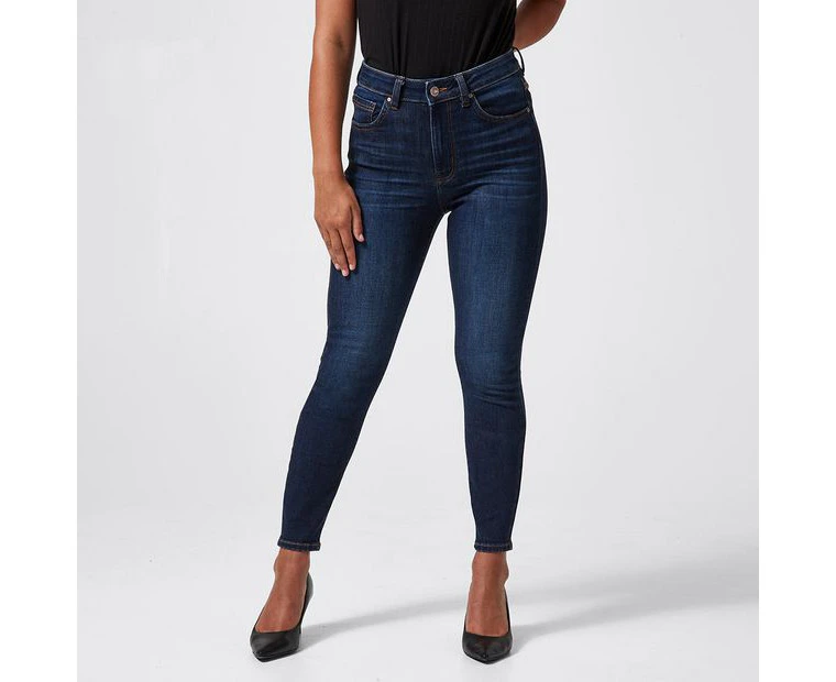 Dannii Minogue Petites High Waist Skinny Denim Jeans - Blue