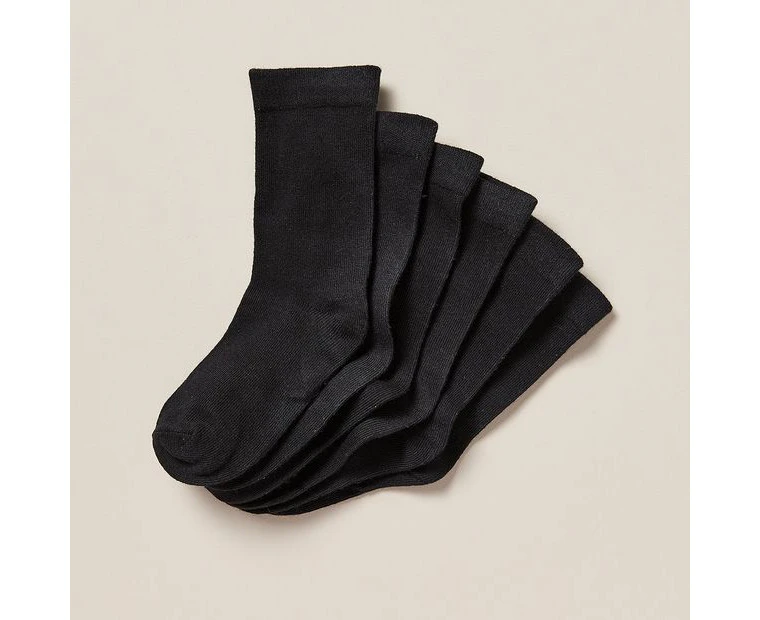 6 Pack Maxx School Crew Socks