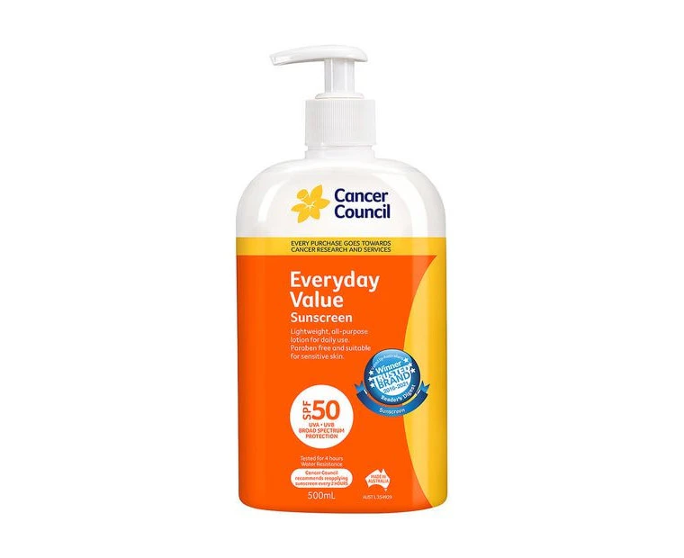 Cancer Council SPF 50 Everyday 500ml Pump