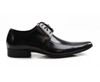 Mens Zasel Chase Lace Up Work Formal Casual Dress Wedding Shoes Leather - Black