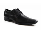Mens Zasel Gabriel Black Lace Up Work Dress Formal Casual Business Shoes Leather - Black