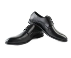Mens Zasel Bert Shoes Leather Lace Up Business Dress Casual Wedding Synthetic - Black