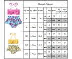 MasBekTe Infant Toddler Baby Girls 2PCS Floral Ruffle Bikini Beach Swimwear - Yellow