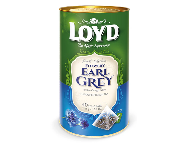 Loyd Earl Grey Tea Tin 40 Pyramids 68g