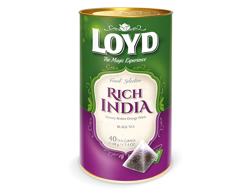 Loyd Rich India Tea Tin 40 Pyramids 68g