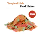 1kg Aqua One Tropical Fish Flake Aquarium Pond Food bulk package