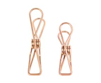 Rose Gold Stainless Clothes Pegs 40 Regular & 10 Large Pegs