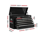 Giantz 9 Drawer Tool Box Cabinet Chest Toolbox Storage Garage Organiser Black