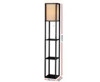 Artiss Floor Lamp 3 Tier Shelf Shelf Storage LED Light Stand Home Room Vintage Black