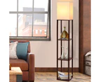 Artiss Floor Lamp 3 Tier Shelf Storage LED Light Stand Home Room Vintage White